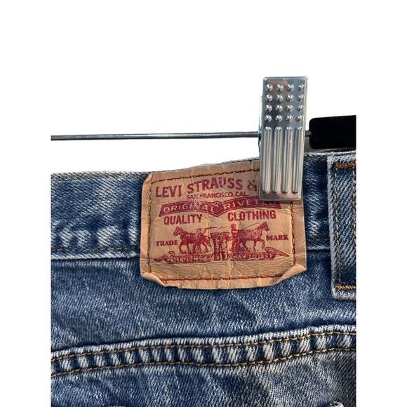 Levi's 550 Relaxed Fit High Rise Tapered Leg Jeans Blue Denim Medium Wash Sz 16M - Picture 7 of 12